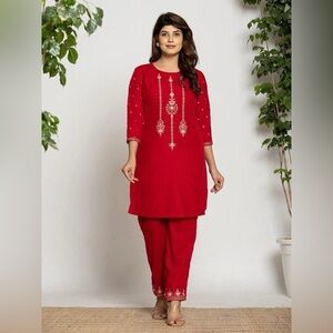 Velvet Red coord set